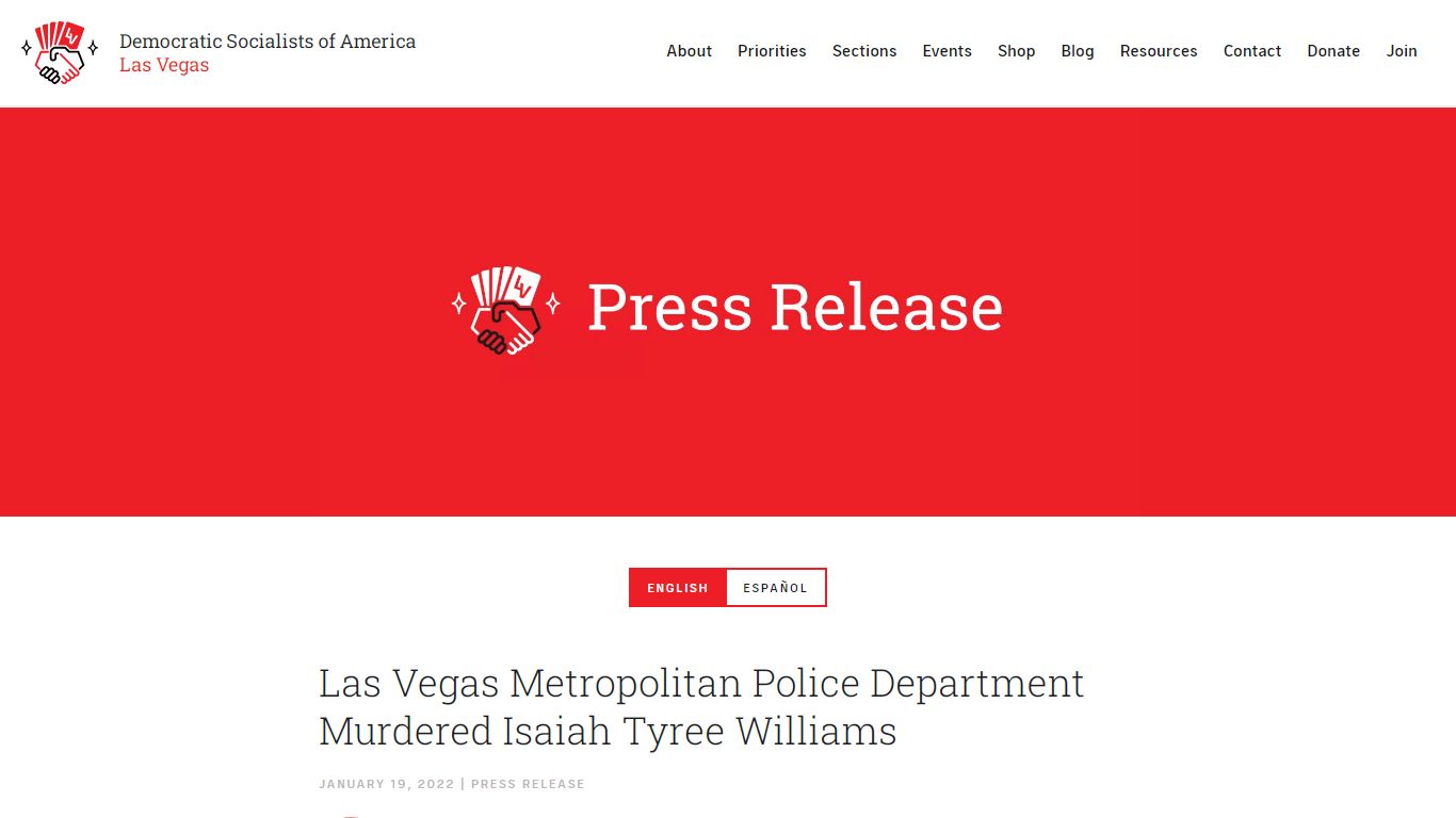 Las Vegas Metropolitan Police Department Murdered Isaiah Tyree Williams