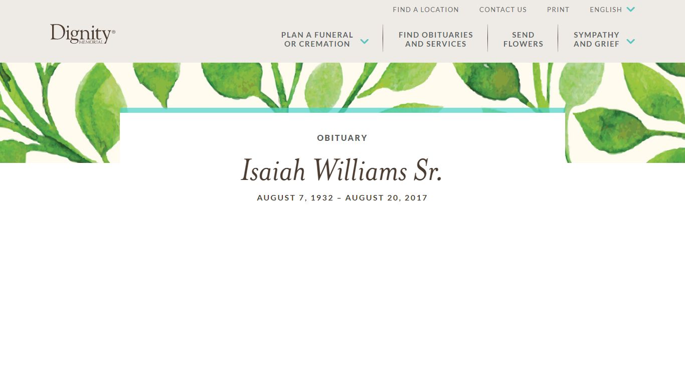 Isaiah Williams Obituary - Las Vegas, NV
