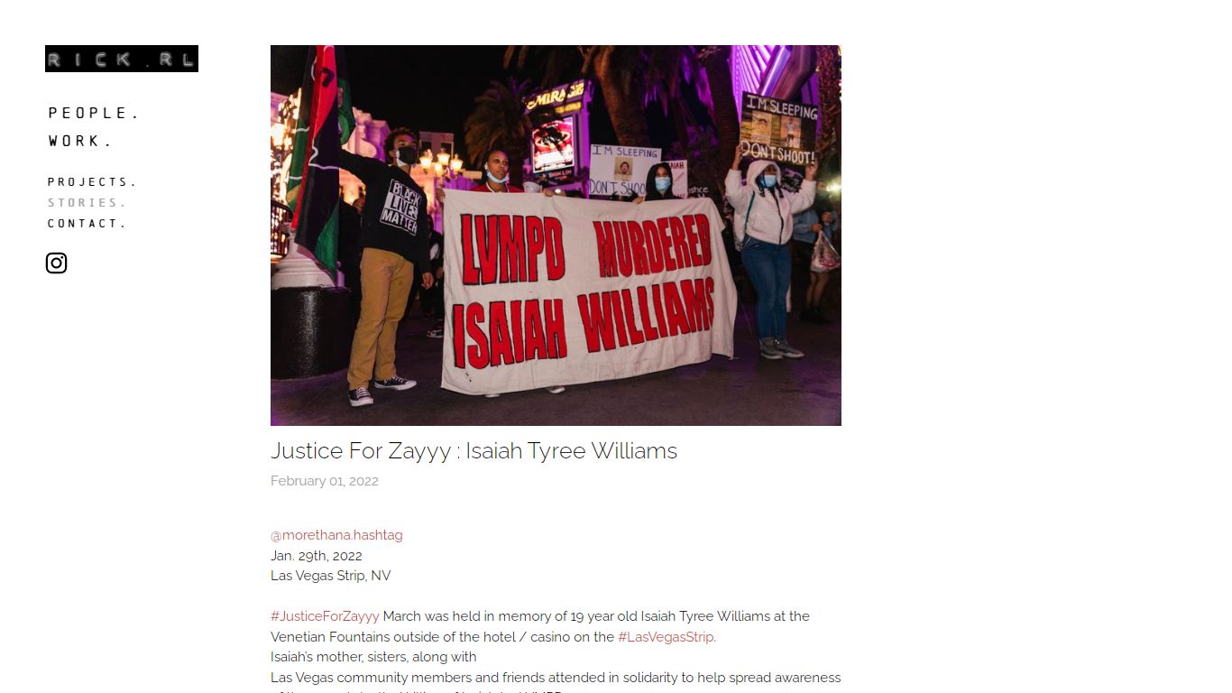 Justice For Zayyy : Isaiah Tyree Williams — Rick R.L.